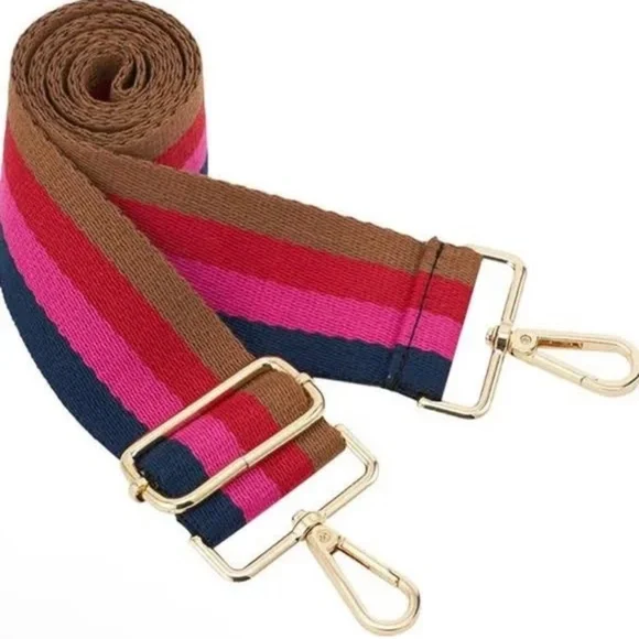 Thomas & Lee Company Multi Color Stripe Guitar Purse Strap NWT - Picture 1 of 7
